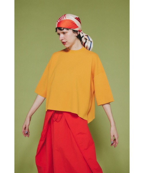 HeRIN.CYE（ヘリンドットサイ）の「Box knit tops　　ボックスニットトップス（ニット/セーター・レディース・ブラック/オフホワイト/レッド/オレンジ・FREE）」の10枚目の写真