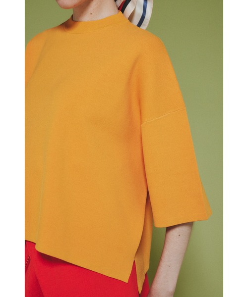 HeRIN.CYE（ヘリンドットサイ）の「Box knit tops　　ボックスニットトップス（ニット/セーター・レディース・ブラック/オフホワイト/レッド/オレンジ・FREE）」の13枚目の写真