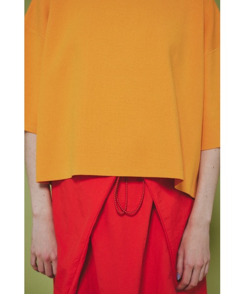 HeRIN.CYE（ヘリンドットサイ）の「Box knit tops　　ボックスニットトップス（ニット/セーター・レディース・ブラック/オフホワイト/レッド/オレンジ・FREE）」の15枚目の写真