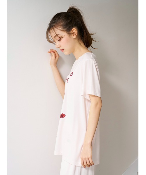 新品タグ付♡ジェラートピケ 【接触冷感】COOLレーヨンデザートロゴ　上下セット セール】【接触冷感】COOLレーヨンデザートロゴTシャツ（ルーム