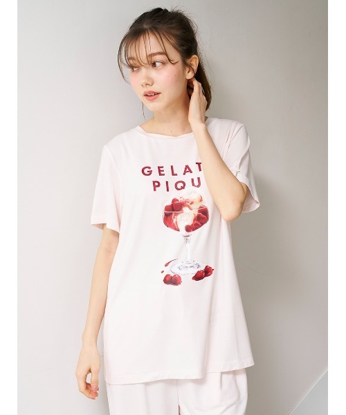 新品タグ付♡ジェラートピケ 【接触冷感】COOLレーヨンデザートロゴ　上下セット gelato pique - 新品タグ付♡ ジェラートピケ 【接触冷感】COOL