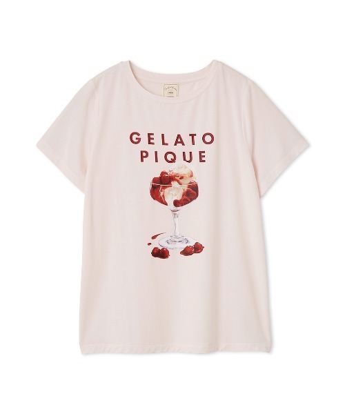 新品未使用gelato pique ジェラートピケ れーヨン ロゴルームウェア セール】【接触冷感】COOLレーヨンデザートロゴTシャツ（ルーム