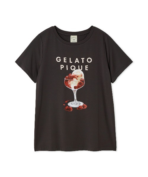 新品未使用gelato pique ジェラートピケ れーヨン ロゴルームウェア 接触冷感】カラフルレーヨンロゴBIGTシャツ＆ショートパンツ
