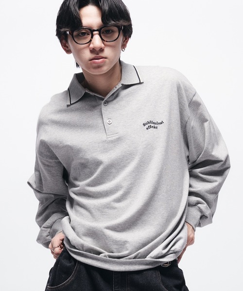 Adoon plain(アドーンプレーン)の「MINI PILE WAVE LOGO POLO / ミニ裏毛ウェーブロゴポロシャツ(ポロシャツ・メンズ・ライトグレー/ブラック/ネイビー・LARGE/MEDIUM)」の20枚目の写真