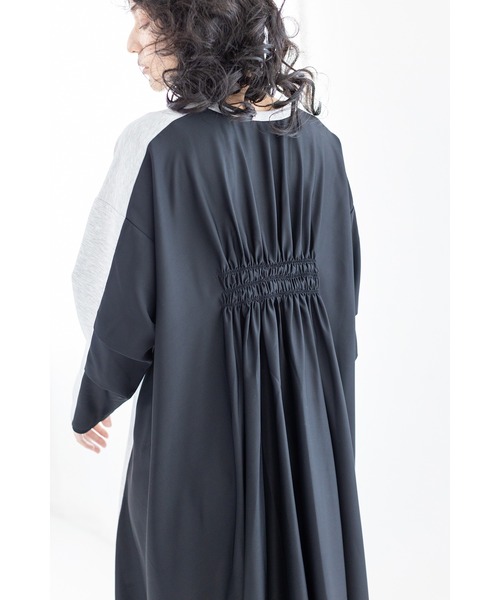 OSMOSIS(オズモーシス)の「2WAY切替ギャザーワンピース(ワンピース・レディース・グレー/ライトグレー/ブラック・ONE SIZE)」の10枚目の写真