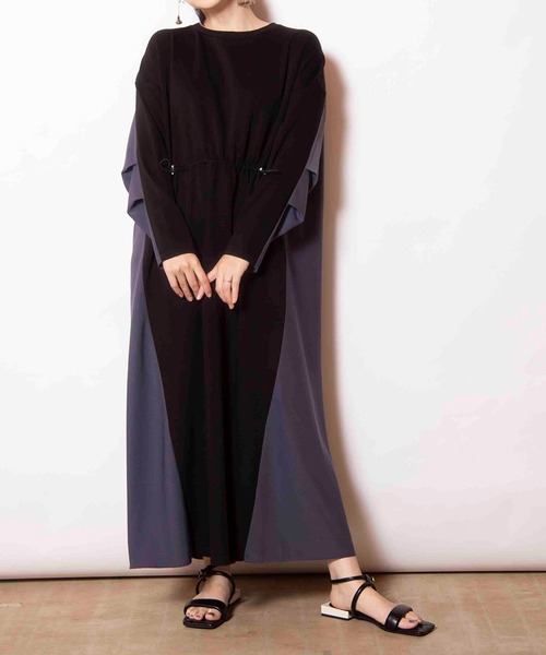 OSMOSIS(オズモーシス)の「2WAY切替ギャザーワンピース(ワンピース・レディース・グレー/ライトグレー/ブラック・ONE SIZE)」の15枚目の写真