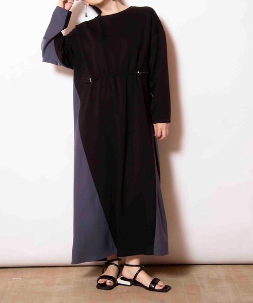 OSMOSIS(オズモーシス)の「2WAY切替ギャザーワンピース(ワンピース・レディース・グレー/ライトグレー/ブラック・ONE SIZE)」の16枚目の写真