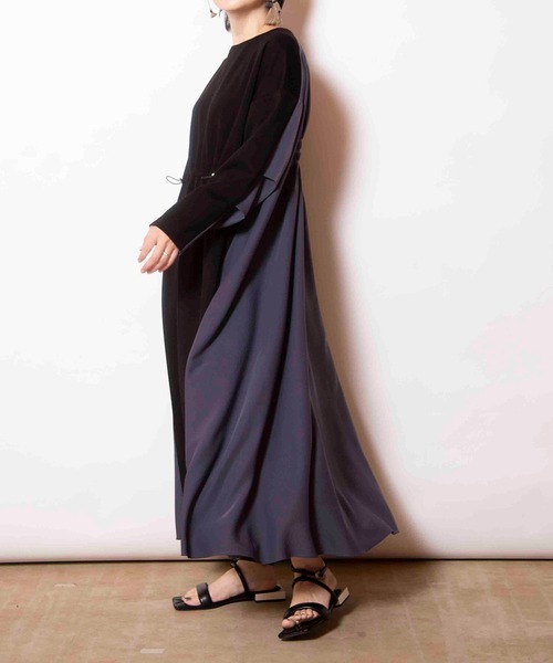 OSMOSIS(オズモーシス)の「2WAY切替ギャザーワンピース(ワンピース・レディース・グレー/ライトグレー/ブラック・ONE SIZE)」の18枚目の写真