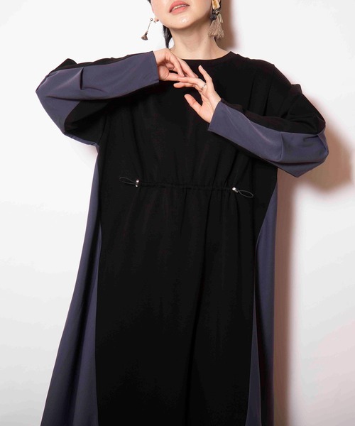 OSMOSIS(オズモーシス)の「2WAY切替ギャザーワンピース(ワンピース・レディース・グレー/ライトグレー/ブラック・ONE SIZE)」の19枚目の写真