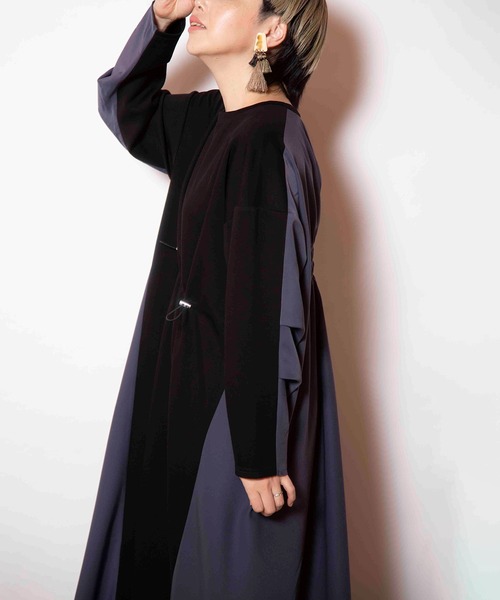 OSMOSIS(オズモーシス)の「2WAY切替ギャザーワンピース(ワンピース・レディース・グレー/ライトグレー/ブラック・ONE SIZE)」の20枚目の写真