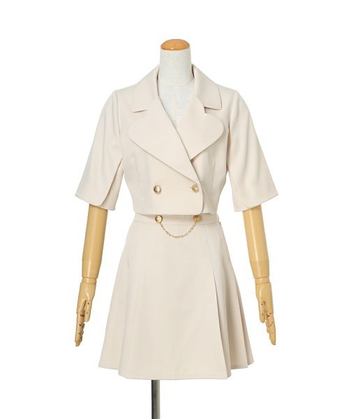 F i.n.t(フィント)の「ハートラペルケープジャケットセットアップ(セットアップ・レディース・アイボリー/グレー・FREE)」の21枚目の写真