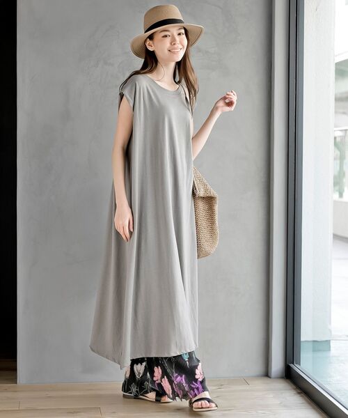 rps（アールピーエス）の「マキシ丈カットワンピース（ワンピース・レディース・ブラック/グレー/ブルー・フリー）」の4枚目の写真