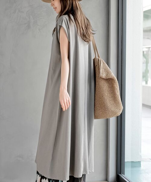 rps（アールピーエス）の「マキシ丈カットワンピース（ワンピース・レディース・ブラック/グレー/ブルー・フリー）」の6枚目の写真