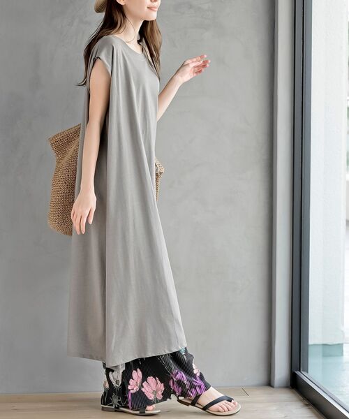 rps（アールピーエス）の「マキシ丈カットワンピース（ワンピース・レディース・ブラック/グレー/ブルー・フリー）」の10枚目の写真