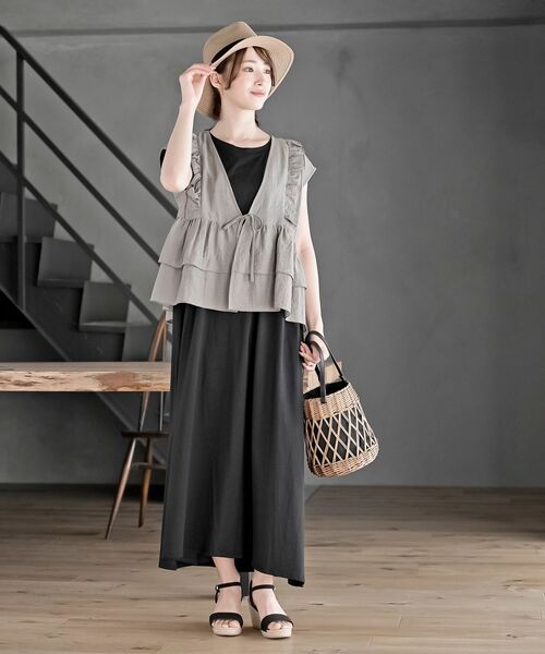 rps（アールピーエス）の「マキシ丈カットワンピース（ワンピース・レディース・ブラック/グレー/ブルー・フリー）」の22枚目の写真