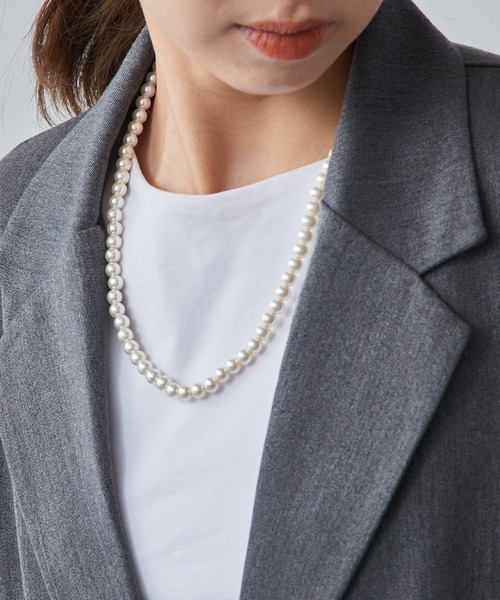 MAISON BREEZE（メゾンブリーズ）の「【MAISON BREEZE】7mmパールネックレス OSWY（ネックレス・レディース・ホワイト・FREE）」の3枚目の写真