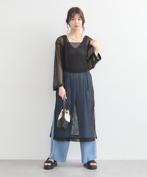 メッシュレイヤードワンピース