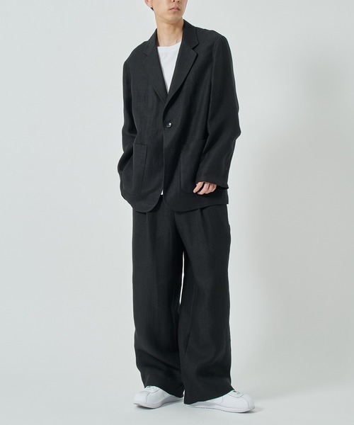 markaware（マーカウェア）の「【markaware/marka】STROLL AROUND JACKET（テーラードジャケット・メンズ・ブラック/アイボリー・1/2）」の3枚目の写真