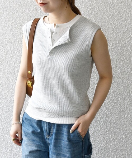 SHIPS for women - 新品  ノースリーブトップス SHIPS ニット セーター 「手洗い可能」裾 ドロスト シアー