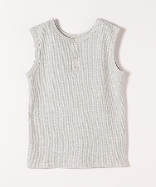 SHIPS any（シップス エニィ）の「SHIPS any:〈洗濯機可能〉ワッフル ヘンリーネック 2WAY ノースリーブ TEE（Tシャツ/カットソー・レディース・ホワイト/ライトグレー/イエロー/ブラウン・ONE SIZE）」の5枚目の写真