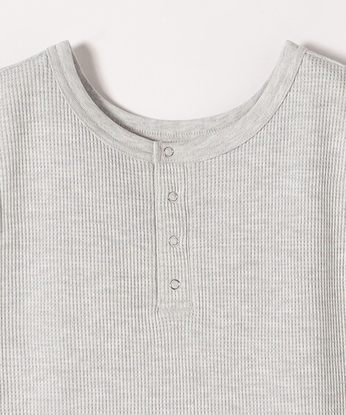 SHIPS any（シップス エニィ）の「SHIPS any:〈洗濯機可能〉ワッフル ヘンリーネック 2WAY ノースリーブ TEE（Tシャツ/カットソー・レディース・ホワイト/ライトグレー/イエロー/ブラウン・ONE SIZE）」の6枚目の写真