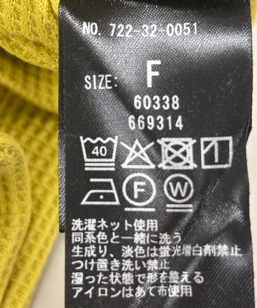 SHIPS any（シップス エニィ）の「SHIPS any:〈洗濯機可能〉ワッフル ヘンリーネック 2WAY ノースリーブ TEE（Tシャツ/カットソー・レディース・ホワイト/ライトグレー/イエロー/ブラウン・ONE SIZE）」の17枚目の写真
