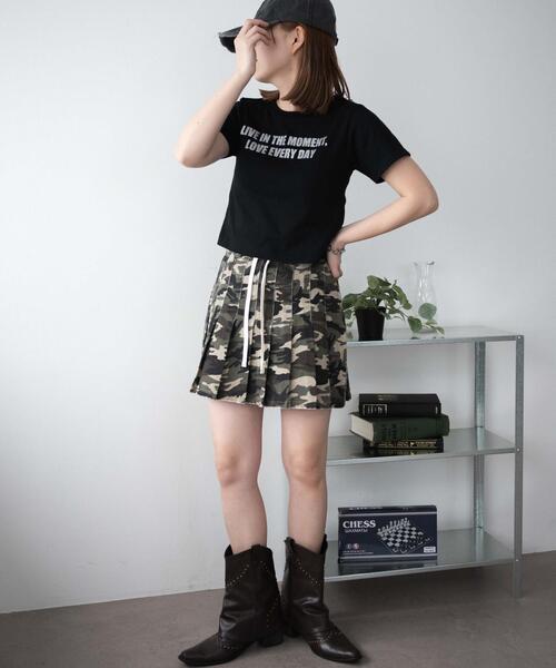 WEGO（ウィゴー）の「WEGO/ロゴラメちびT（Tシャツ/カットソー・レディース・ブラック/ピンク/ホワイト・FREE）」の11枚目の写真