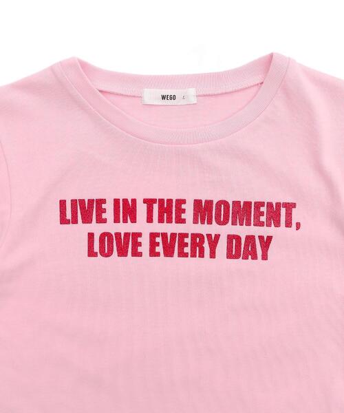 WEGO（ウィゴー）の「WEGO/ロゴラメちびT（Tシャツ/カットソー・レディース・ブラック/ピンク/ホワイト・FREE）」の20枚目の写真
