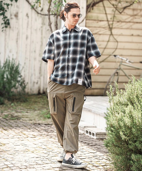 CAMBIO(カンビオ)の「mhs2366- Cotton Ombre Check Shirts オンブレチェックシャツ(シャツ/ブラウス・メンズ・ホワイト×ブラック/ブラック×ホワイト・M/L)」の21枚目の写真