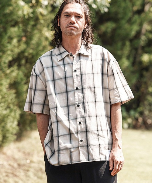 CAMBIO(カンビオ)の「mhs2366- Cotton Ombre Check Shirts オンブレチェックシャツ(シャツ/ブラウス・メンズ・ホワイト×ブラック/ブラック×ホワイト・M/L)」の3枚目の写真