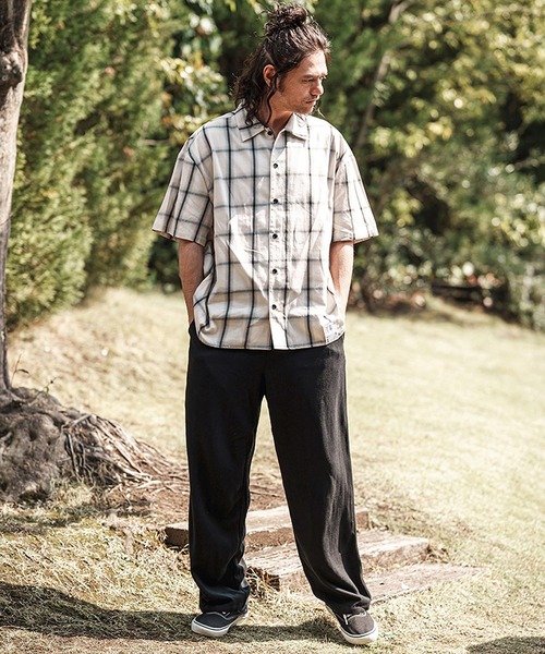 CAMBIO(カンビオ)の「mhs2366- Cotton Ombre Check Shirts オンブレチェックシャツ(シャツ/ブラウス・メンズ・ホワイト×ブラック/ブラック×ホワイト・M/L)」の8枚目の写真
