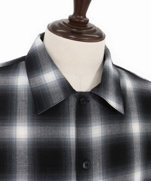 CAMBIO(カンビオ)の「mhs2366- Cotton Ombre Check Shirts オンブレチェックシャツ(シャツ/ブラウス・メンズ・ホワイト×ブラック/ブラック×ホワイト・M/L)」の13枚目の写真