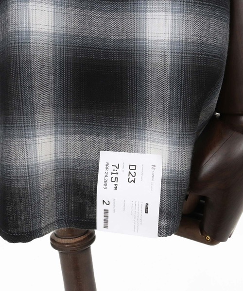 CAMBIO(カンビオ)の「mhs2366- Cotton Ombre Check Shirts オンブレチェックシャツ(シャツ/ブラウス・メンズ・ホワイト×ブラック/ブラック×ホワイト・M/L)」の16枚目の写真