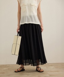 ROPE' | ブライトネスヤーン サイドプリーツスカート/洗える(スカート)