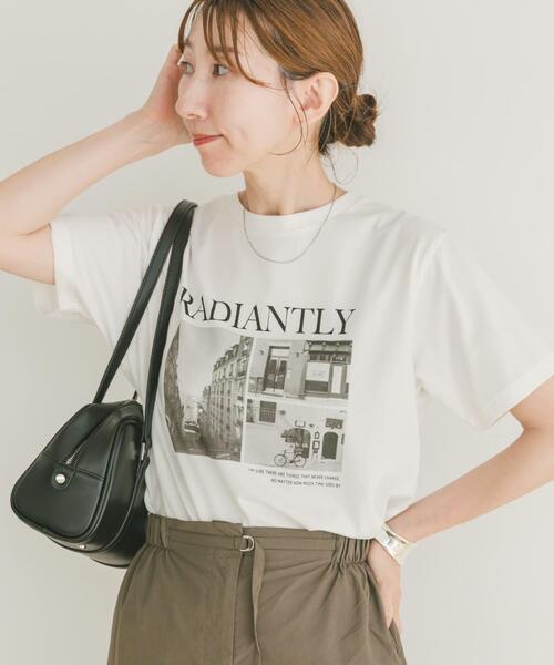 ITEMS URBANRESEARCH(アイテムズ アーバンリサーチ)の「フォトプリントTシャツ(Tシャツ/カットソー・レディース・ホワイト/ブラック/ホワイト系その他/ピンク/ブラウン/ベージュ・FREE)」の3枚目の写真