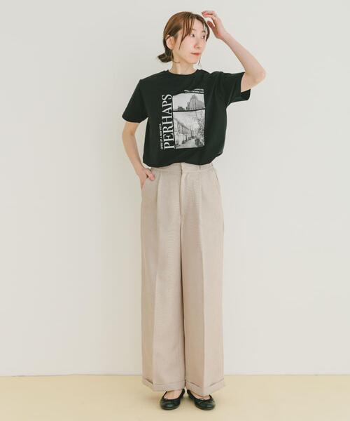 ITEMS URBANRESEARCH（アイテムズ アーバンリサーチ）の「フォトプリントTシャツ（Tシャツ/カットソー・レディース・ホワイト/ブラック/ホワイト系その他/ピンク/ブラウン/ベージュ・FREE）」の12枚目の写真