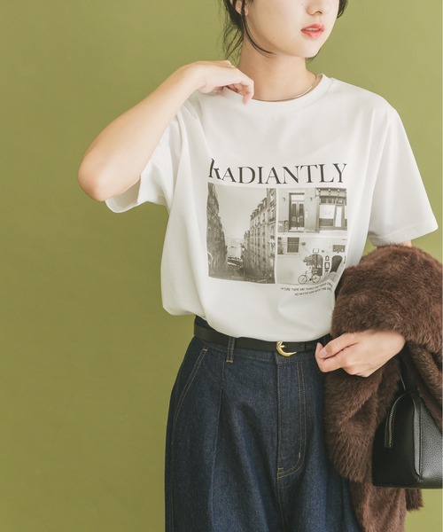 ITEMS URBANRESEARCH（アイテムズ アーバンリサーチ）の「フォトプリントTシャツ（Tシャツ/カットソー・レディース・ホワイト/ブラック/ホワイト系その他/ピンク/ブラウン/ベージュ・FREE）」の3枚目の写真