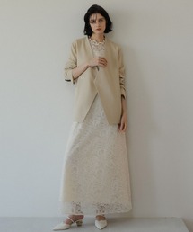 LE'RURE（リルアー）の「Melange collarless jacket（ノーカラージャケット）」
