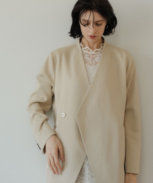 Melange collarless jacket（ノーカラージャケット）｜LE'RURE