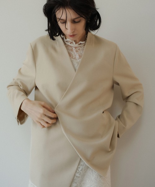 Melange collarless jacket（ノーカラージャケット）｜LE'RURE