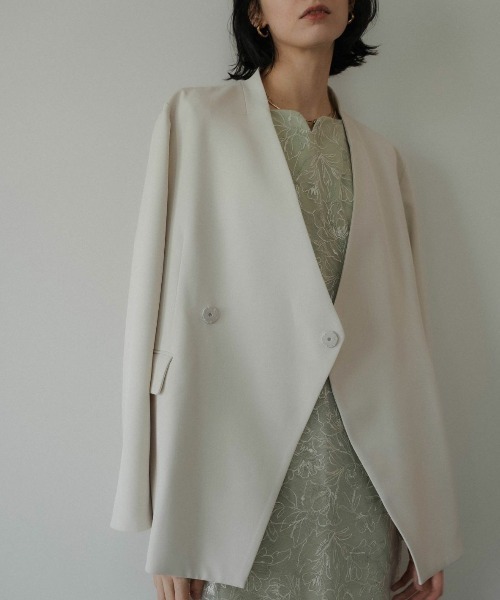 Melange collarless jacket（ノーカラージャケット）｜LE'RURE