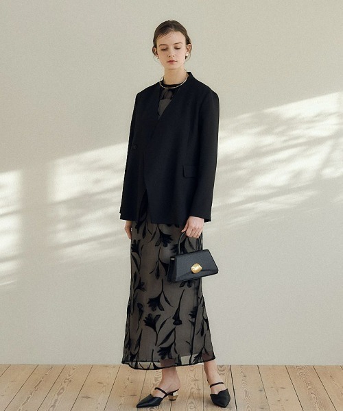 Melange collarless jacket（ノーカラージャケット）｜LE'RURE