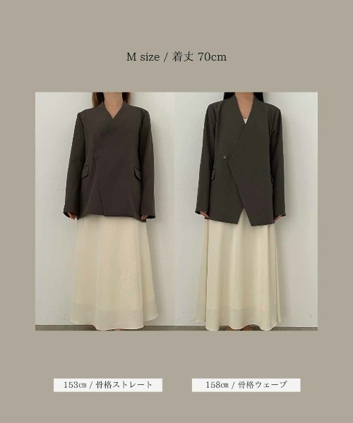 Melange collarless jacket（ノーカラージャケット）｜LE'RURE