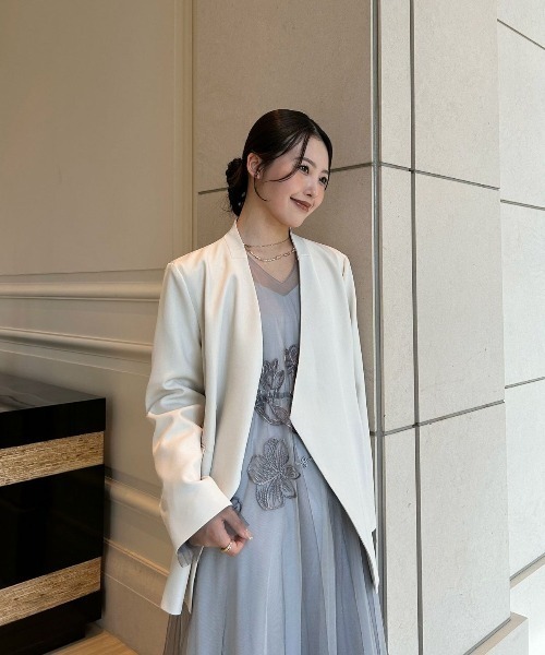 Melange collarless jacket（ノーカラージャケット）｜LE'RURE