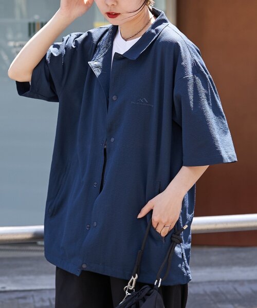 Franklin Climbing(フランクリンクライミング)の「【Franklin Climbing】ユニセックス 3D コーチシャツ(シャツ/ブラウス・メンズ・ネイビー/グレー/ブラック・MEDIUM/X-LARGE/LARGE)」の3枚目の写真