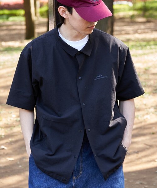 Franklin Climbing(フランクリンクライミング)の「【Franklin Climbing】ユニセックス 3D コーチシャツ(シャツ/ブラウス・メンズ・ネイビー/グレー/ブラック・MEDIUM/X-LARGE/LARGE)」の1枚目の写真