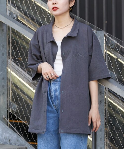 Franklin Climbing(フランクリンクライミング)の「【Franklin Climbing】ユニセックス 3D コーチシャツ(シャツ/ブラウス・メンズ・ネイビー/グレー/ブラック・MEDIUM/X-LARGE/LARGE)」の8枚目の写真