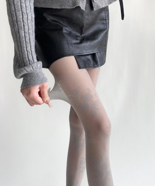 Burner（バーナー）の「【OKUOKU　0909】レースタイツ  ストッキング oku-tights-g2-9（タイツ/ストッキング・レディース・ホワイト系その他3/ホワイト系その他2/グレー系その他3/ブラック系その他5/ブラック系その他2/ベージュ系その他5/ホワイト/ブラック/ホワイト系その他5/ブルー系その他4/レッド系その他4/ホワイト系その他4/ブルー系4/ブラック系その他4/パープル系その他4・FREE）」の10枚目の写真