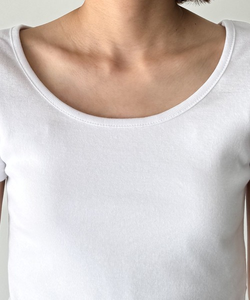 CANAL JEAN(キャナルジーン)の「El mar コットンラウンドネックTシャツ(Tシャツ/カットソー・レディース・ネイビー/ホワイト/ブラック/レッド・ONE SIZE)」の17枚目の写真