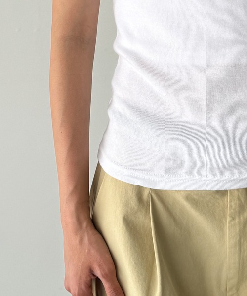 CANAL JEAN(キャナルジーン)の「El mar コットンラウンドネックTシャツ(Tシャツ/カットソー・レディース・ネイビー/ホワイト/ブラック/レッド・ONE SIZE)」の18枚目の写真